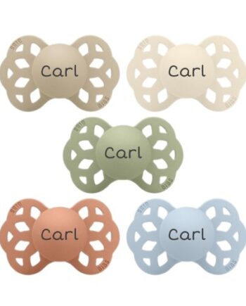 Bibs Infinity  Str      -  Mdr  Symmetrisk Silikone  Sut Med Navn    -pak