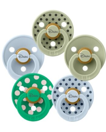 Bibs Studio Polka Dots Colour  Str        Mdr  Rund Latex  Sutter Med Navn   -pak