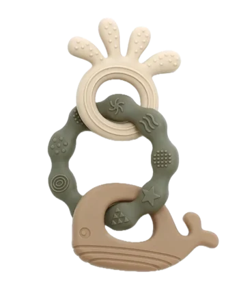 Biderangle Silikone Blæksprutte Og Hval Vedhæng