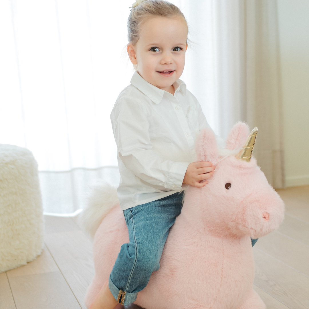 Blødt Hoppedyr Wild Soft New Rosa Enhjørning