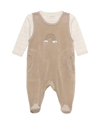 Body Langærmet   Velour Romper Dune 50