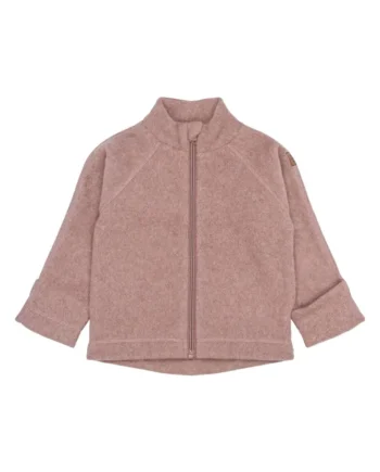 Bomuld Fleece Jakke Burlwood Melange 128