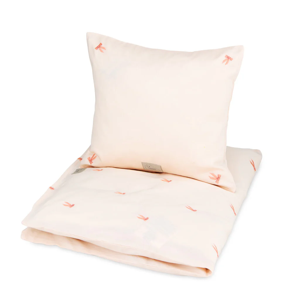 Broderet Cam Cam Sengetøj  Baby  70x100 Cm -new  Bows