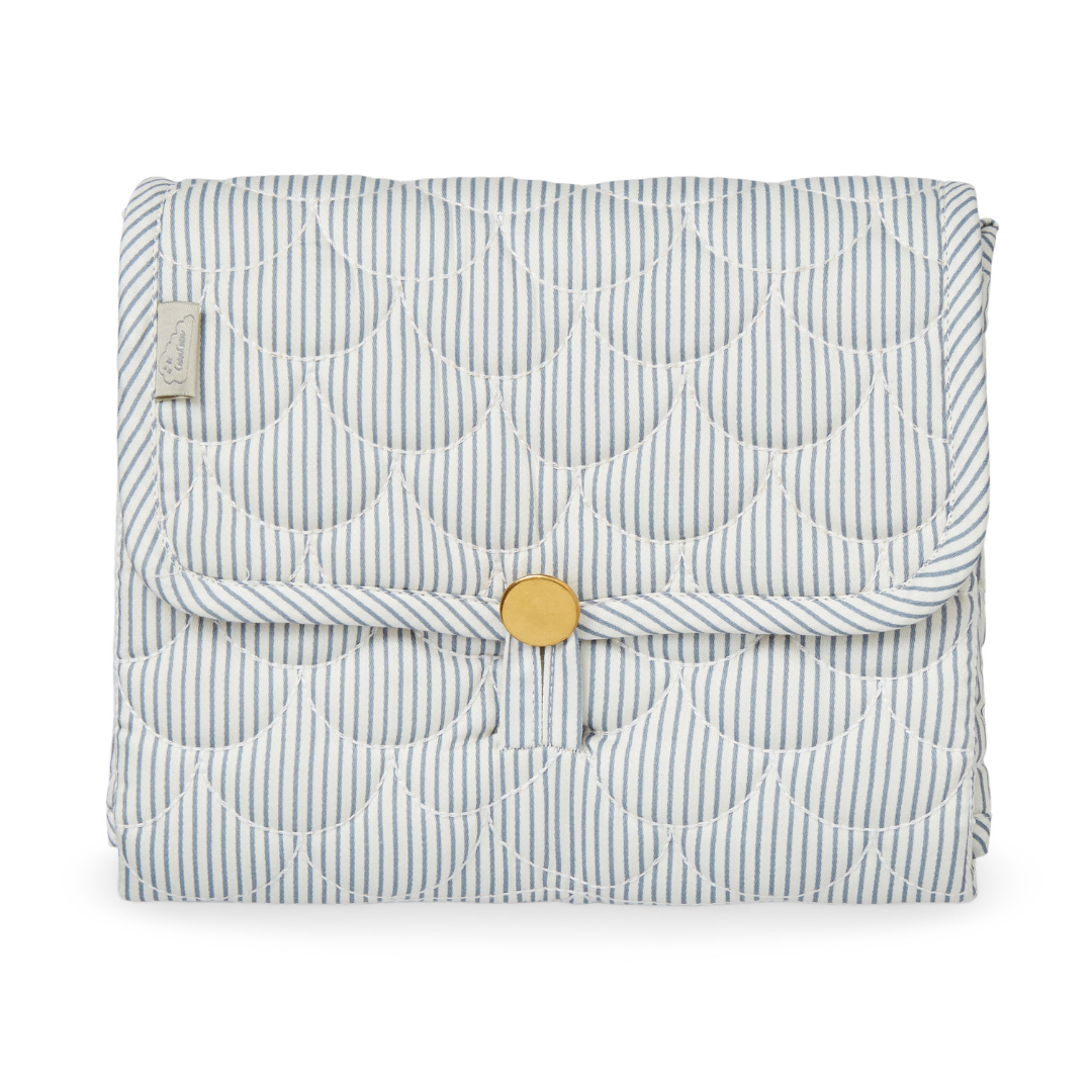 Cam Cam Copenhagen Quiltet Pusleunderlag Classic Stripes Blue Praline