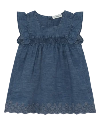 Chambray Kjole Faded Denim 80