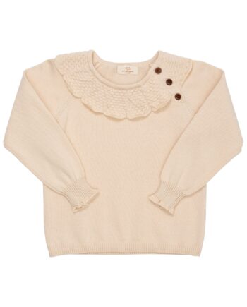 Copenhagen Colors Margueritte Strik Bluse Cream 80 Cm