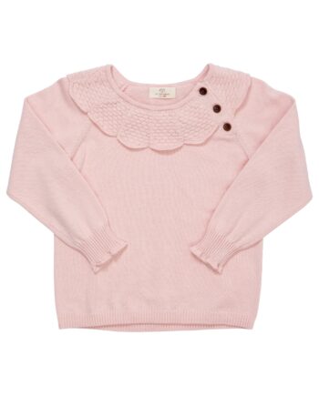 Copenhagen Colors Margueritte Strik Bluse Dusty Rose 80 Cm