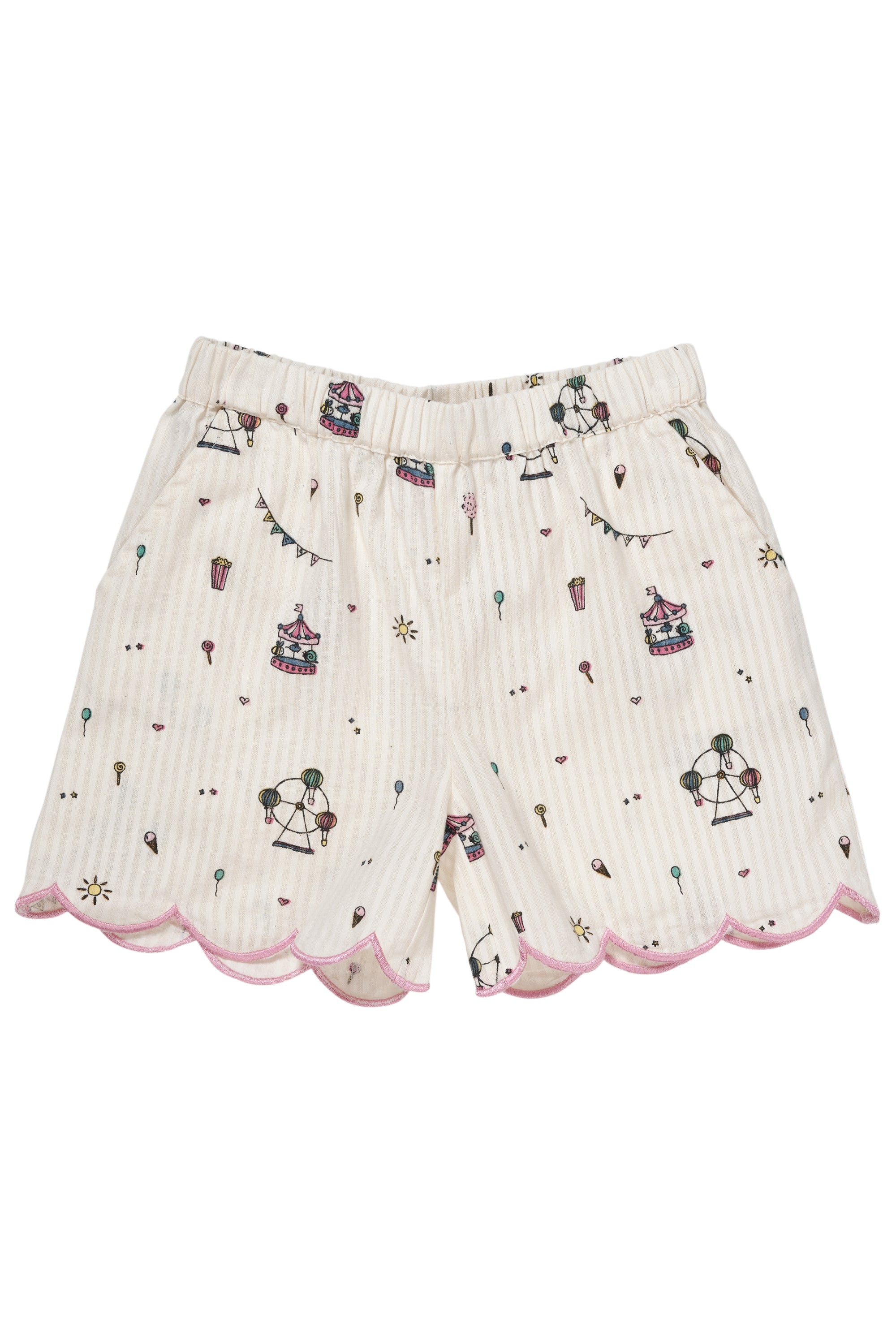 Copenhagen Colors Printet Shorts Cream Tivoli Print 80 Cm