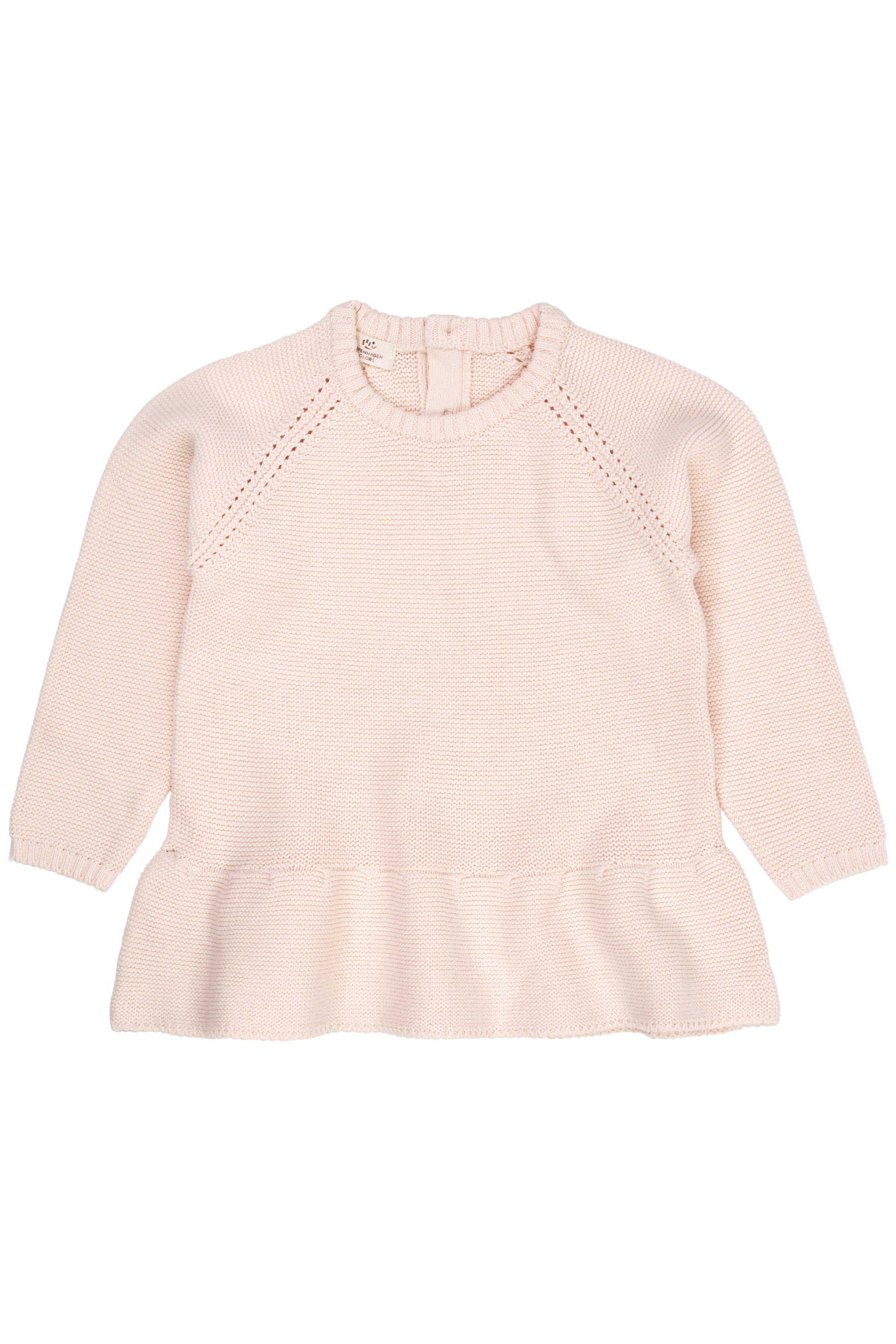 Copenhagen Colors Strik Bluse Med Flæse Soft Pink 80 Cm