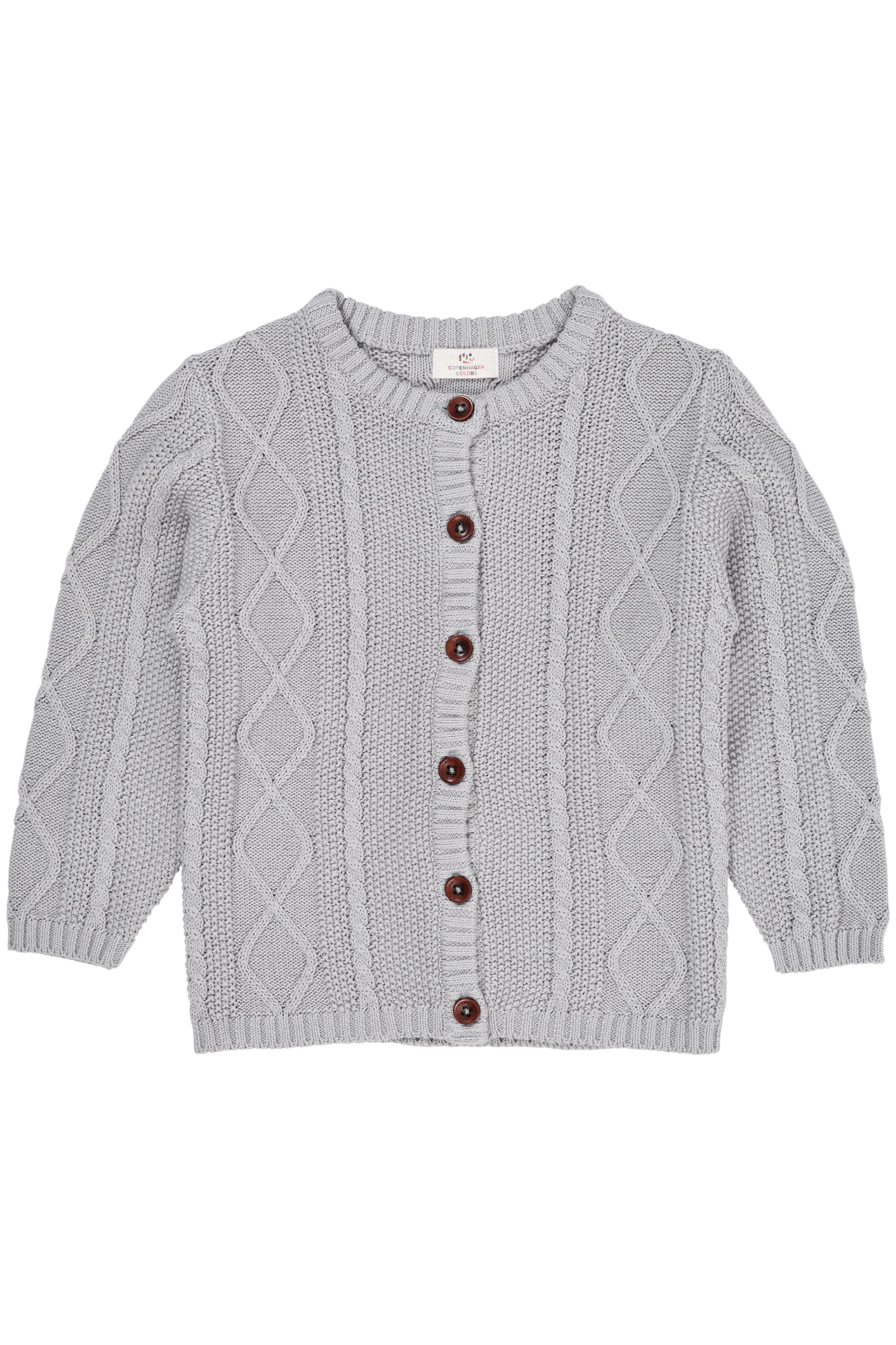 Copenhagen Colors Strik Cardigan Dusty Blue 50 Cm