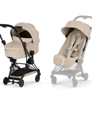 Cybex Coya Kombivogn Black Inkl  Liggedel Cozy Beige