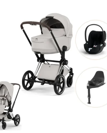 Cybex Priam Style Kombivogn Inkl  Cloud   Plus Og Base   City Grey Chrome Brown