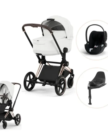 Cybex Priam Style Kombivogn Inkl  Cloud   Plus Og Base   Off White Rosegold