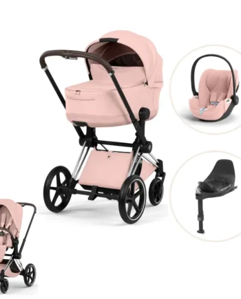 Cybex Priam Style Kombivogn Inkl  Cloud   Plus Og Base   Peach Pink Chrome Brown