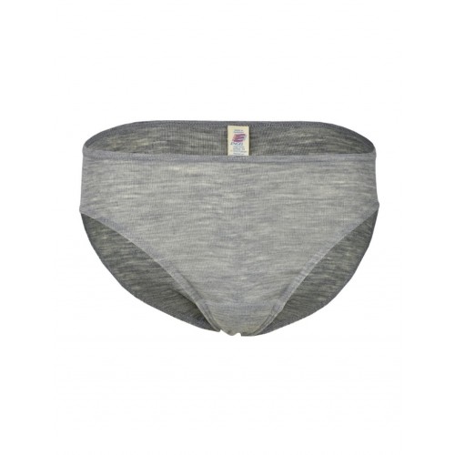 Dame Trusser   Uld Og Silke 46 48 Light Grey Melange