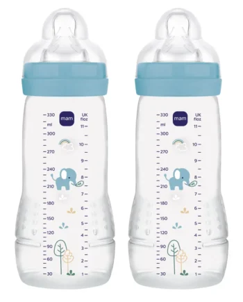 Easy Active Baby Bottle 330ml 2pk Blue