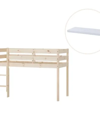 Eco Comfort Halvhøj Seng Med Madras 70x160 Cm  Natur