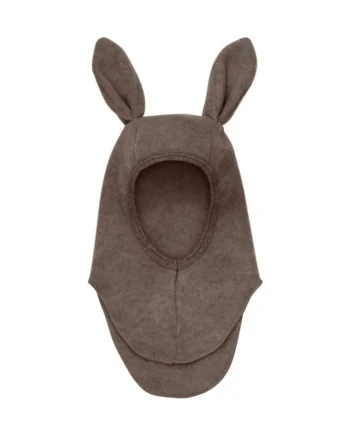 Elefanthue    ører Uld Fleece Brown Melange 12-24 Mdr