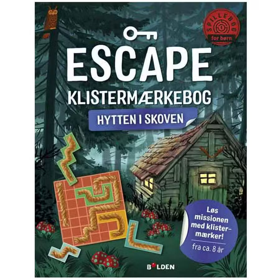 Escape Klistermærkebog Hytten Skoven