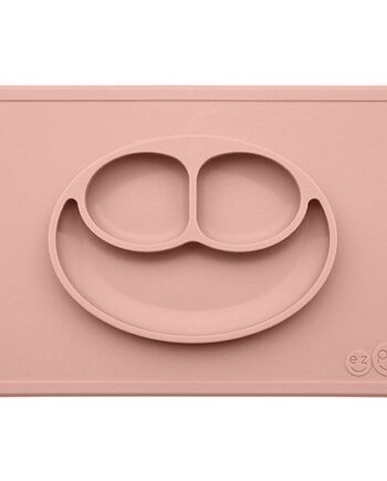 Ezpz Dækkeserviet Og Skål   ét Happy Mat Støvet Rosa