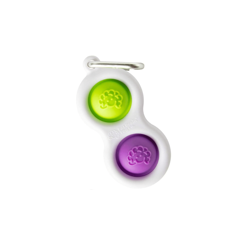 Fidgetnøglering Simpl Dimpl Fat Brain Toys Lilla Grøn
