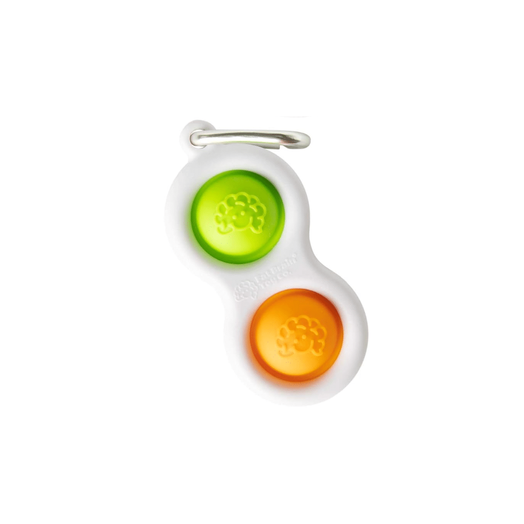 Fidgetnøglering Simpl Dimpl Fat Brain Toys Orange Grøn