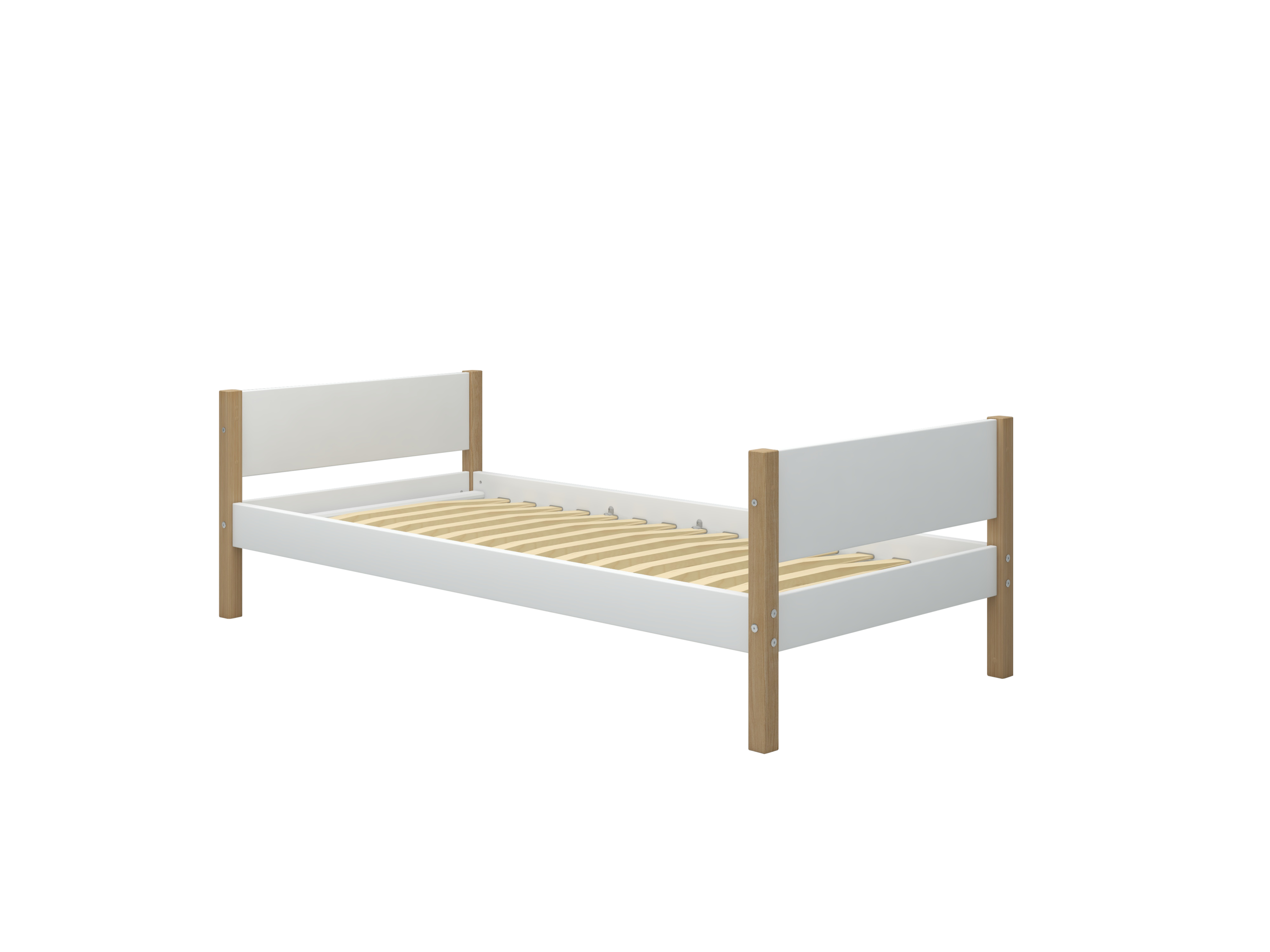 Flexa Nor Enkeltseng 90x200 Cm Hvid Eg