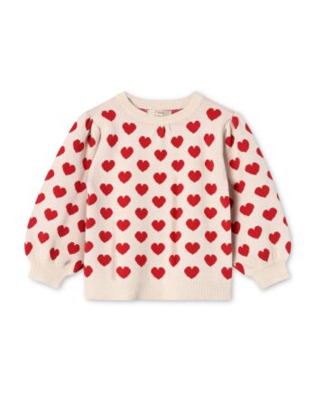 Fliink Alon Heart Pullover Pompeian Red Sandshell 80 Cm