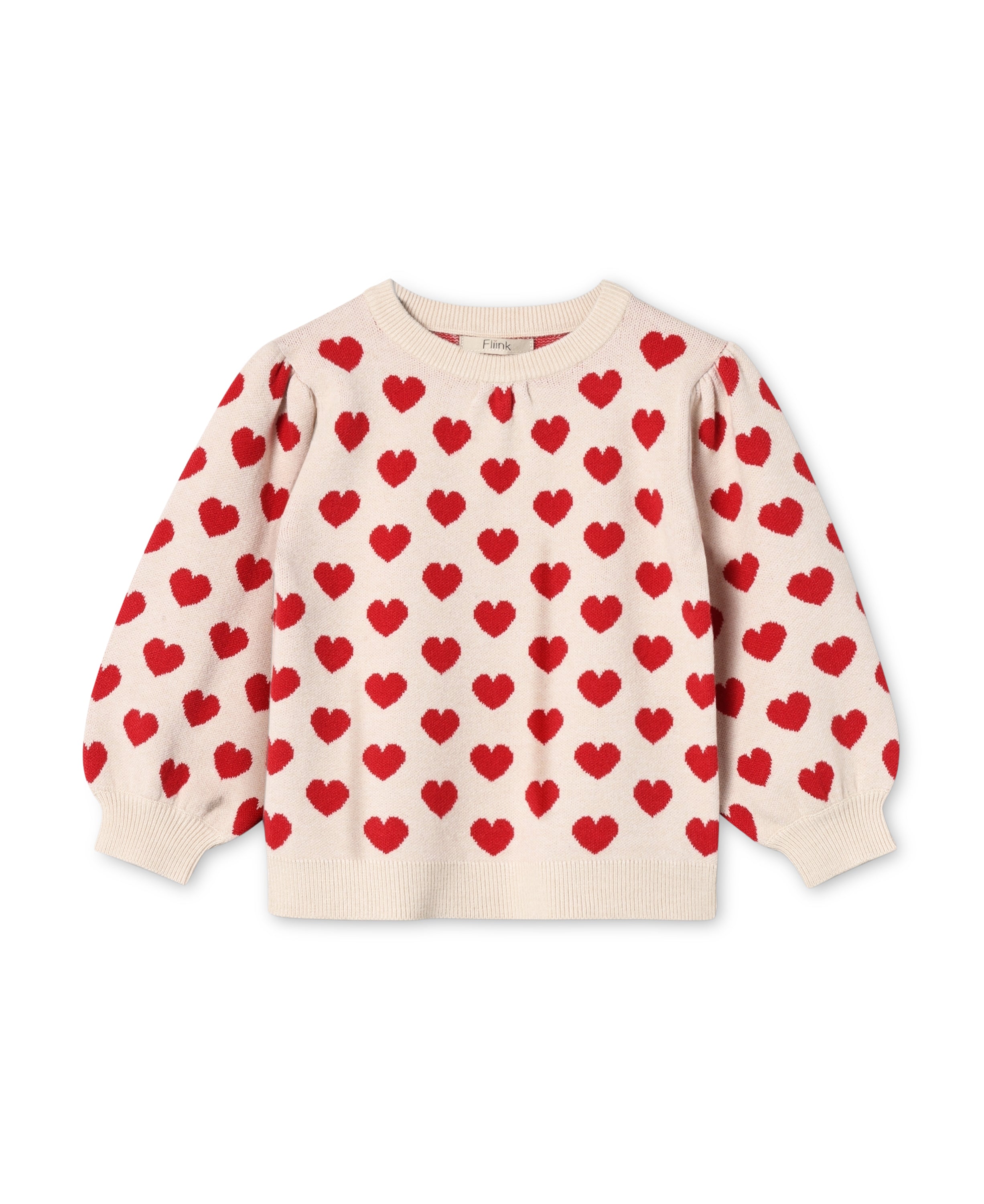 Fliink Alon Heart Pullover Pompeian Red Sandshell 80 Cm