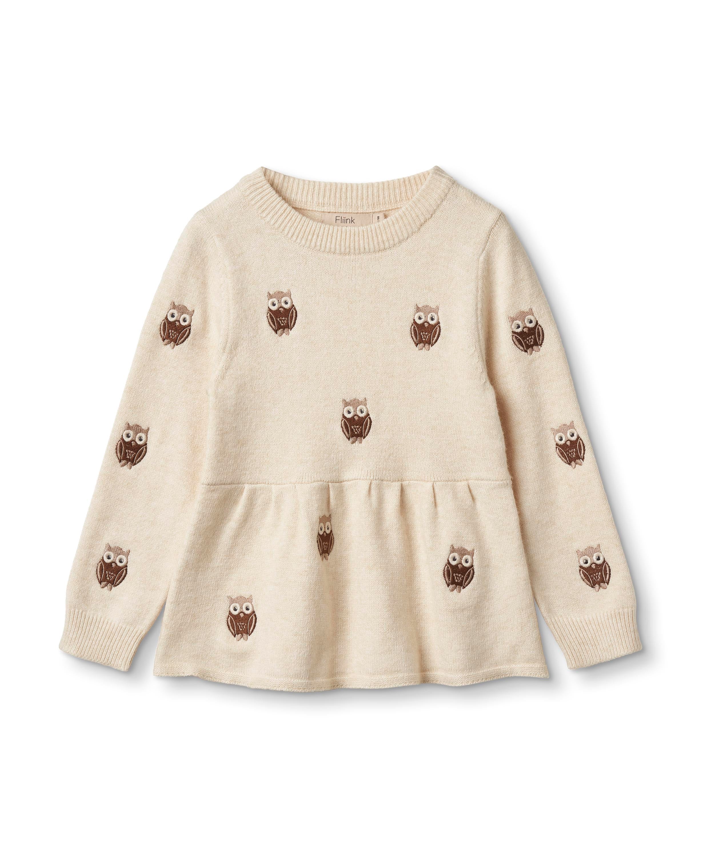 Fliink Alon Owl Bluse Sandshell 86 Cm