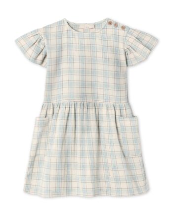 Fliink Cha Cha Dress Sandshell Check 80 Cm