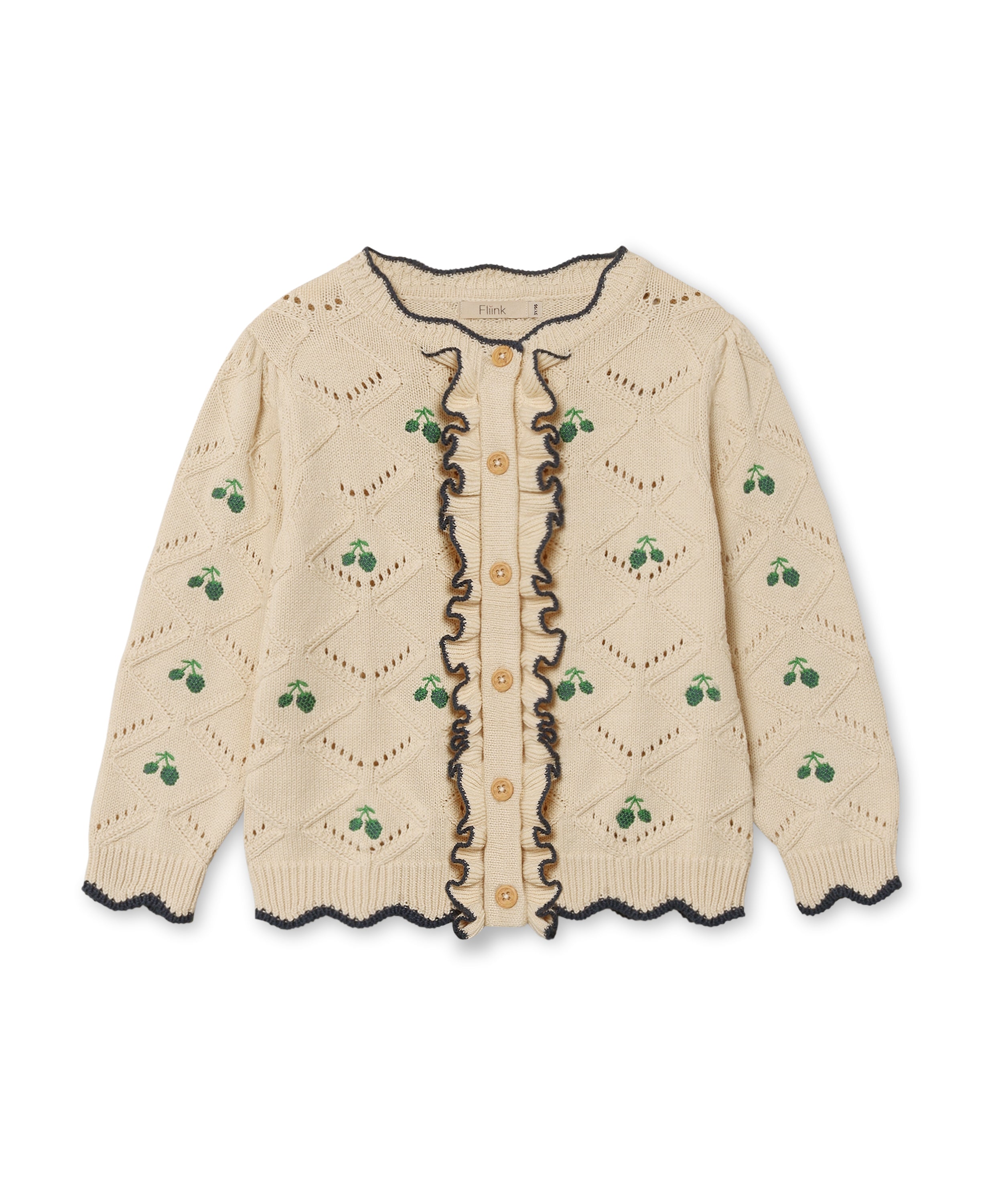 Fliink Mela Ruffle Cardigan Sandshell 80 Cm