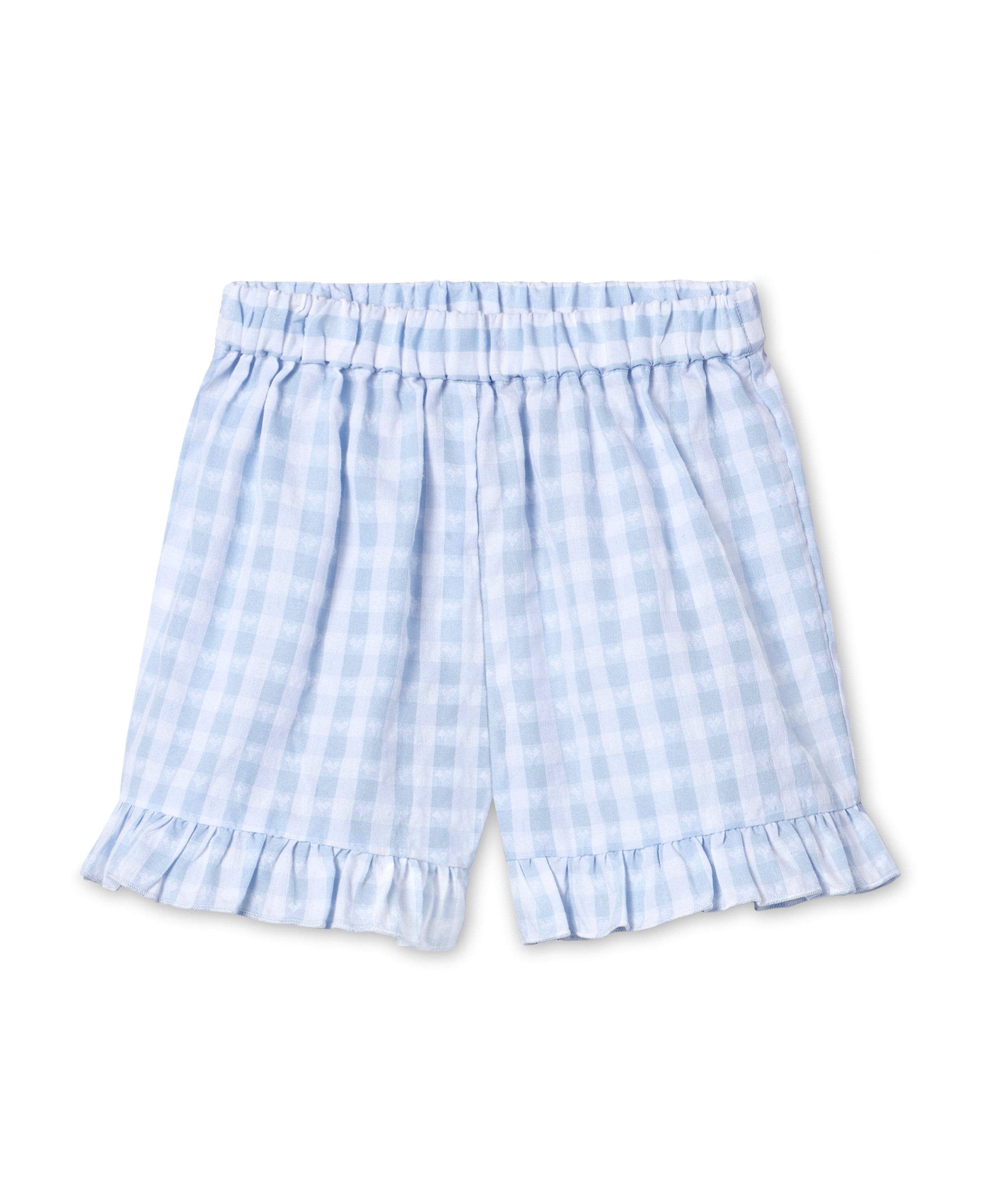 Fliink Pari Ruffle Shorts Dream Blue Check 80 Cm