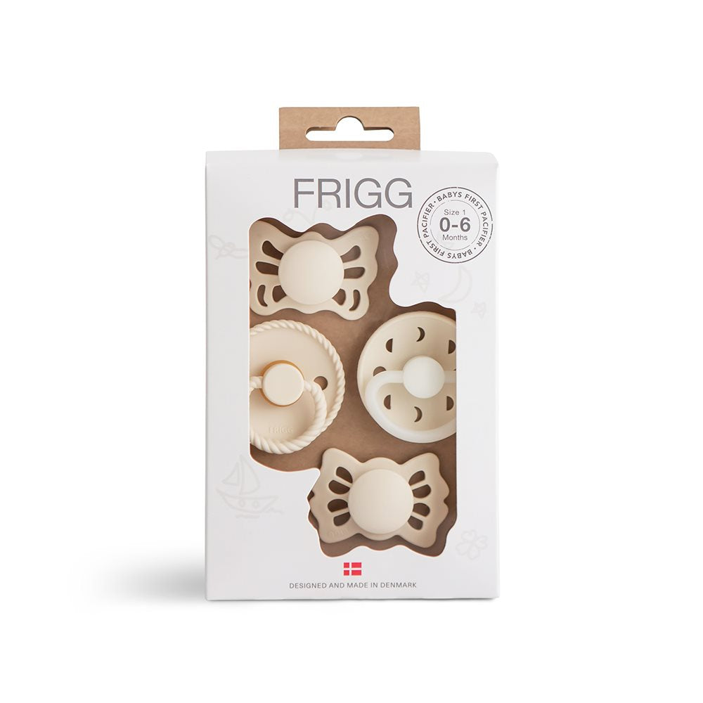 Frigg Baby   First Pacifier  -pack Moonlight Sailing Cream