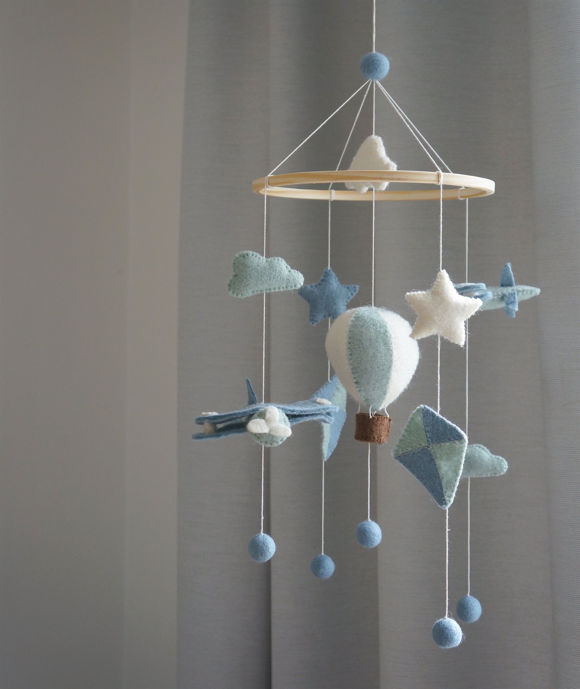 Gamcha Uro Med Flyvemaskine  Drager Og Luftballon Blå