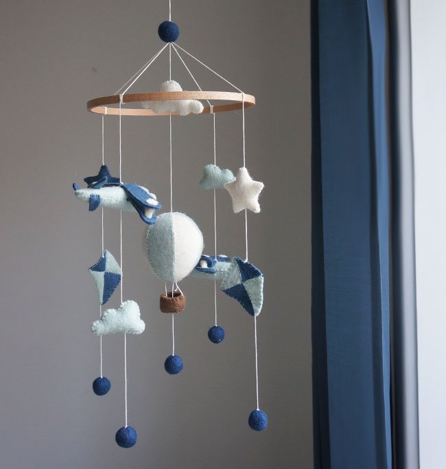 Gamcha Uro Med Flyvemaskine  Drager Og Luftballon Mørkeblå