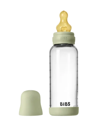 Glass Baby Bottle Latex 240 Ml Sage