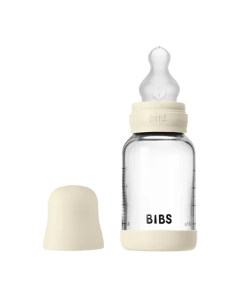 Glass Baby Bottle Silicone 120 Ml Ivory