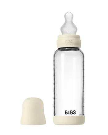 Glass Baby Bottle Silicone 240 Ml Ivory
