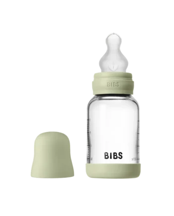 Glass Baby Bottle Silicone 120 Ml Sage