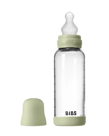 Glass Baby Bottle Silicone 240 Ml Sage