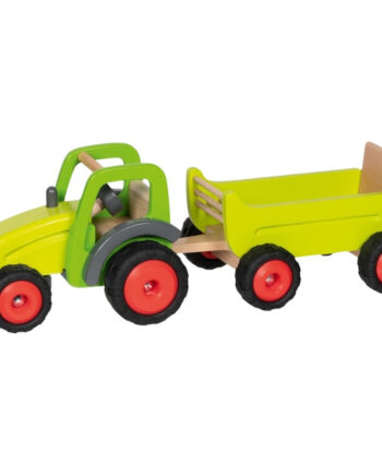 Goki Traktor Med Trailer Træ