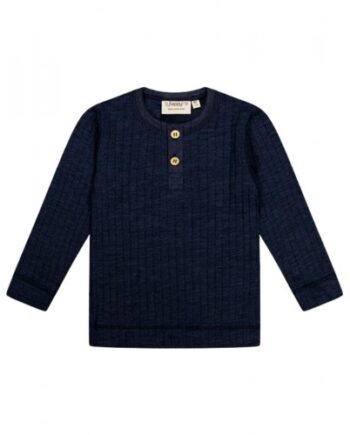 Granddad  -shirt Med Lange ærmer   Dropneedle-strik  100  Merino Uld  Oeko-texâ