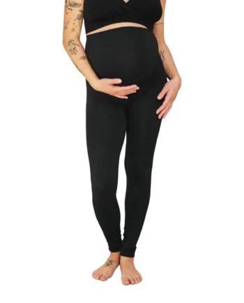 Graviditets Leggings    Støtte  Recycled  Sort
