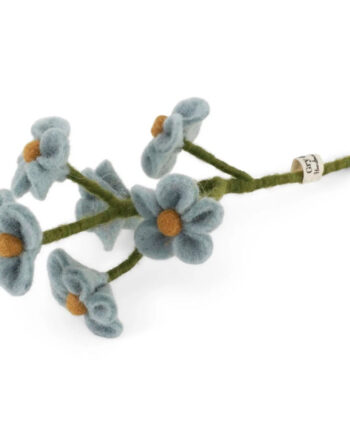 Gry Og Sif Filt Blomst Forglemmigej Blå
