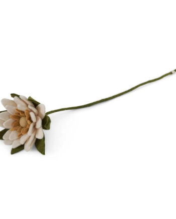 Gry Og Sif Filt Blomst Nøkkerose Hvid