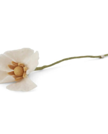 Gry Og Sif Filt Blomst Valmue Hvid