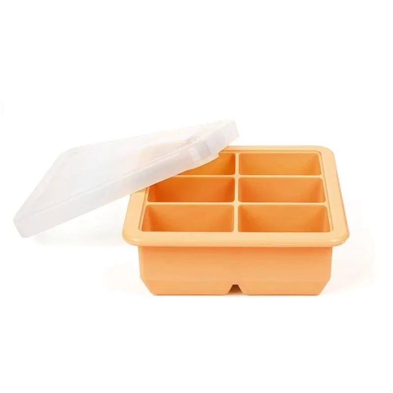 Haakaa Silikone Frysebakke Låg Rum Apricot