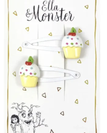 Hårclips White Cup Cake