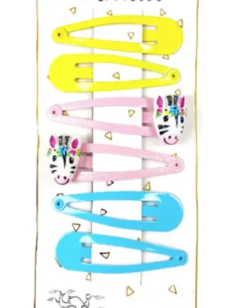 Hårclips Zebra Combi